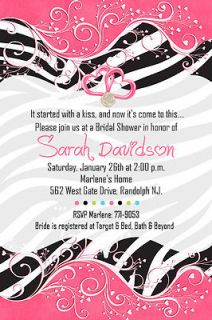 Heart Bridal Shower Sweet 16 Quinceanera Birthday Party Invitations