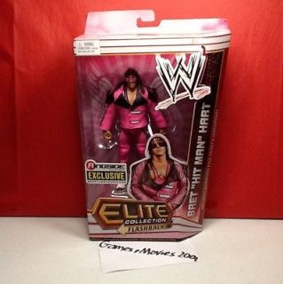 WWE Mattel Ringside Exclusive Elite Bret Hitman Hart Figure with Pink