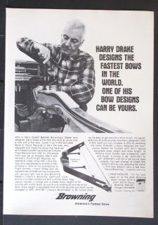 1976 BROWNING Compound STALKER Hunting Bow magazine Ad Archery Harry