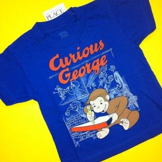 NEW* Curious George Monkey Baby Boys Shirt 12 18 18 24 Months 2T 3T