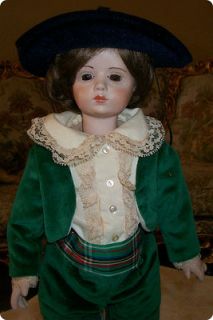 ARTIST A. MARQUE FRENCH REPRODUCTION ANTIQUE 16 INCH BOY DOLL