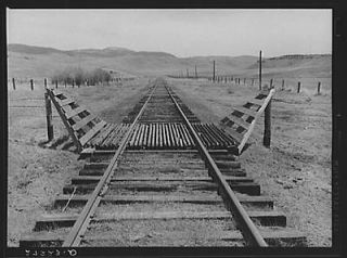 PhotoCattle guard on railroad. Madison County,Montana