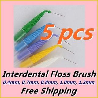 Pcs 5 Type Interdental Floss Brush Removes Plaque & Tartar Dental