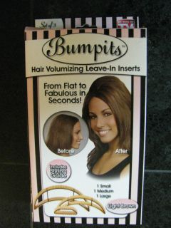 As Seen On TV Bumpits Hair volumizing Leave in Inserts, Light Brown