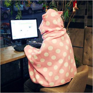 Cute Rabbit Portable Cloak Blanket_Travel Warming Gown Leg Warmer