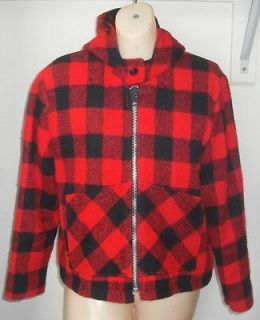 VtG Buffalo Plaid LUMBERJACK Hoodie JACKET Womens Small Quilted Lined
