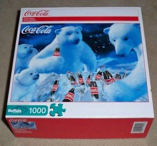 Buffalo Games Coca Cola Polar Bear 1000pc Puzzle With Poster New
