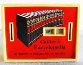 Vintage Colliers Encyclopedia Calendar Bank Allcoin M.A. Gerett