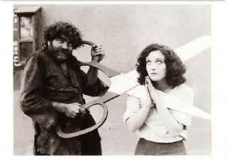 Joan Crawford and Gibson Gowland Giant Scissors Modern Postcard