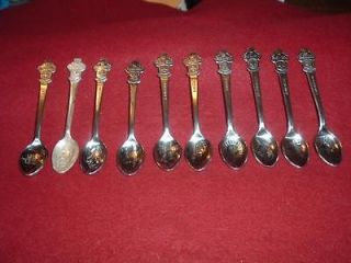 CLASSIC SET OF 10 DIFFERENT BUCHERER ROLEX COLLECTIBLE SPOONS 12/1