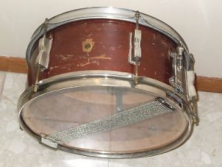 1950s WFL Ludwig 5 x 14 Mahogany Snare Drum Nickel Hardware 6 Lugs