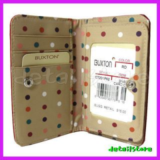 NWT BUXTON ® Ladies DELUXE CARD ID Case Holder Wallet Purse w/Snap
