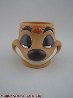 Disney The Lion King TIMON MUG CUP Applause Plastic Figural 3D Face