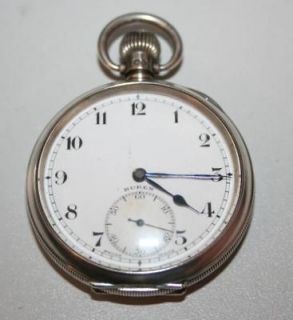 SILVER BUREN POCKET WATCH 25YRS SERVICE WITH ICI 1938