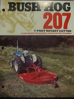 Bush Hog 207 Rotary Cutter Mower Sales Brochure