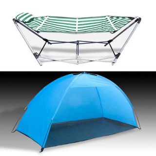 Sun Shade Portable Folding Hammock Pillow Bag Lounge Camping Bed Cot