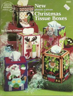 New Christmas Tissue Boxes in Plastic Canvas American School of