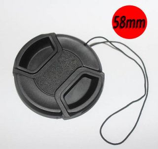 front Lens Cap with string for Canon Nikon SONY Pentax Camera 58 mm