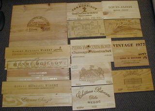 Wine Box End Panels from Wine Crates for Decoration Rare Wines Lot 4