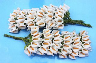 36 x lily flowers silk flower wedding make artificially new white