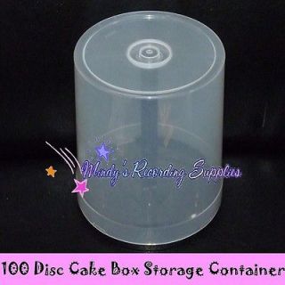 100 Disc Cake Box Storage Container CD DVD Premium