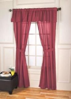 burgundy window curtains