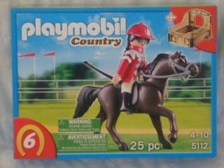 2012 BRAND NEW PLAYMOBIL COUNTRY Arabian Horse with Jockey and Stable