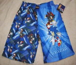 SONIC The Hedgehog X & Shadow   Lounge Pants Short Pajamas Pjs sz 10
