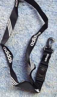 Adidas LINEAR LANYARD camera strap phone black with Adidas Logo