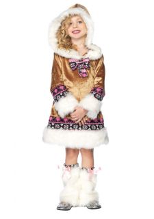 Eskimo Cutie Plush Trim Dress Toddlers Childrens Halloween Costume