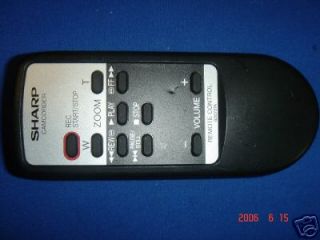 SHARP G0072TA CAMCORDER All Remotes on sale D942