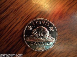 Canada Canadian 1964 Beaver 5 Cent .999 Pure Nickel