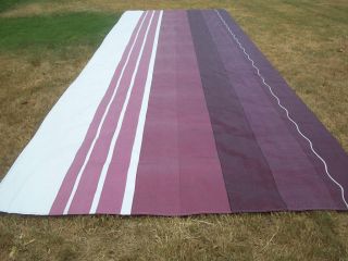 RV Awning Replacement Fabric 24 ft Maroon /White A&E #34