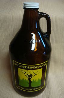 BREWING CO   BROWN COUNTY INDIANA Amber Glass Half Gallon Jug Bottle