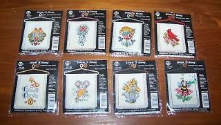 Stitch n Hang Counted Cross Stitch Kit 3 x 3.75 inches choice NEW