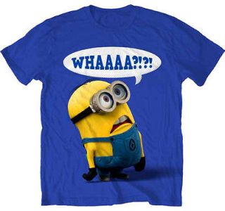 AUTHENTIC DESPICABLE ME WHAAAA! MINION CREATURE MOVIE T TEE SHIRT
