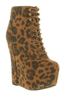 Womens Jeffrey Campbell Damsel Brown Black Cheetah Heels