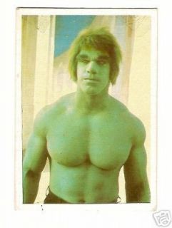 The Incredible Hulk   Lou Ferrigno TV Show Spanish Card