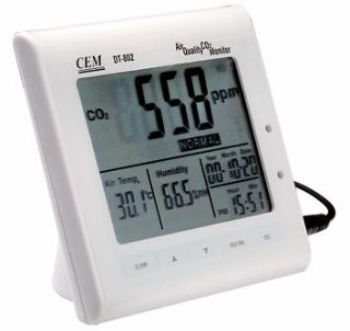 Carbon Dioxide CO2 Monitor 0 9999ppm Temperature  5 50C Humidity 3in1