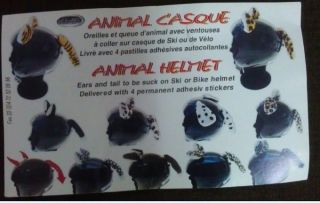 Ski Bike motorcycle Helmet accessories animal Casque sucker sticker