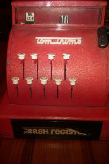 Tom Thumb cash register toy vintage red works