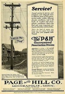1923 Ad Page Hill Minneapolis P&H Northern White Western Red Cedar