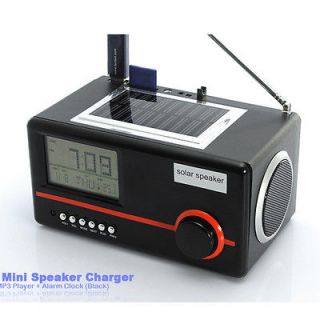 Mini Speaker Charger with MP3 Player Alarm Clock with USB Port SD Card