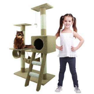 New Cat Tree 47 Kitten Condo Furniture Scratching Post Pet Play House