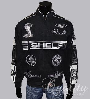 Carroll Shelby Cobra G.T. 2XL Cotton Twill Nascar Jacket Black Gray $