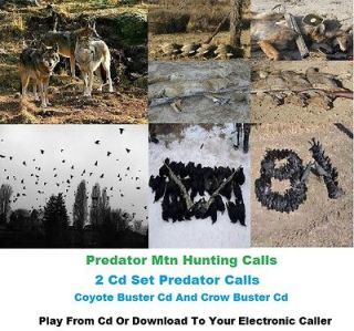 Cd Set Predator Call Cd Coyote.Fox,Bea r,Crow, Hunting Play In Any Cd