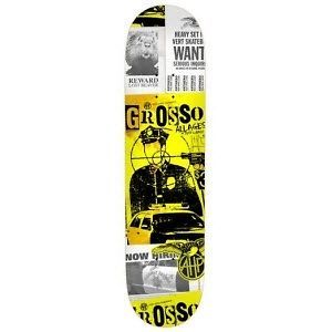 Antihero Jeff Grosso Flyer Skateboard Deck 8.38 x 32.56