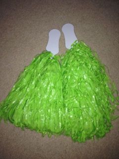 SEAHAWKS OR SOUNDERS NEON GREEN PAIR ROOTER POM POMS ~New Color