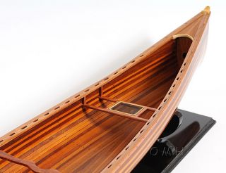 Model Hand Crafted Cedar Strip Canoe Wooden Boat 44