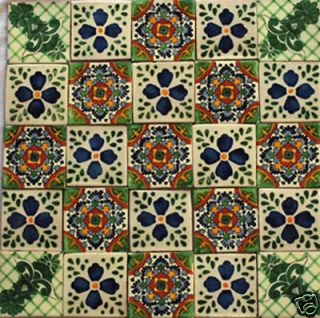25 Ceramic Art Folk Talavera Mexican Tile # 506 █ SALE